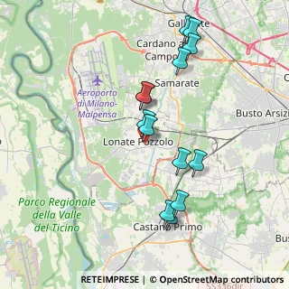 Mappa Via Fabio Filzi, 21015 Lonate Pozzolo VA, Italia (3.73231)