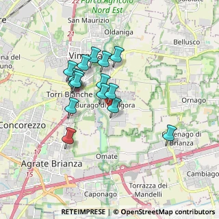 Mappa Via Guglielmo Marconi, 20875 Burago di Molgora MB, Italia (1.4475)