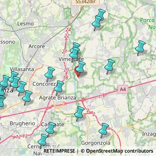 Mappa Via Guglielmo Marconi, 20875 Burago di Molgora MB, Italia (5.7995)
