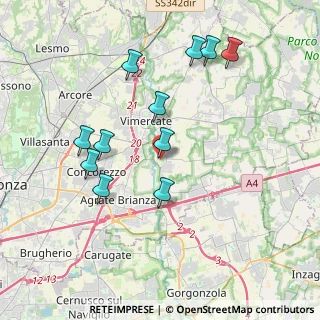 Mappa Via Guglielmo Marconi, 20875 Burago di Molgora MB, Italia (3.79909)