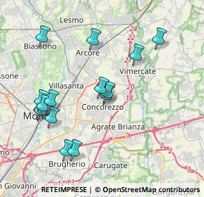 Mappa Via Giuseppe Ungaretti, 20863 Concorezzo MB, Italia (4.00733)