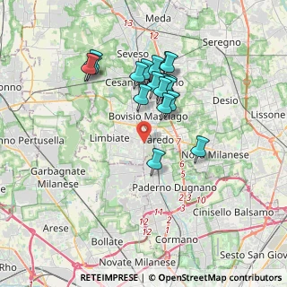 Mappa 20814 Limbiate MB, Italia (3.16)