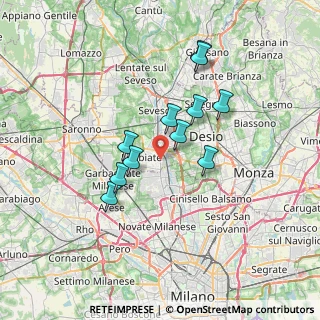 Mappa 20814 Limbiate MB, Italia (5.81455)