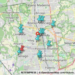 Mappa 20814 Limbiate MB, Italia (1.76769)