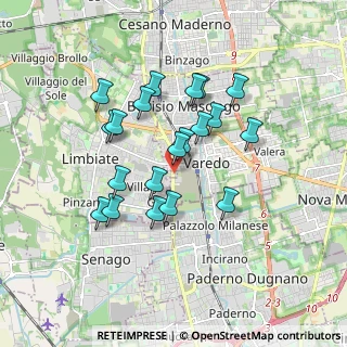 Mappa 20814 Limbiate MB, Italia (1.538)