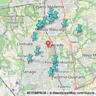 Mappa 20814 Limbiate MB, Italia (2.10643)
