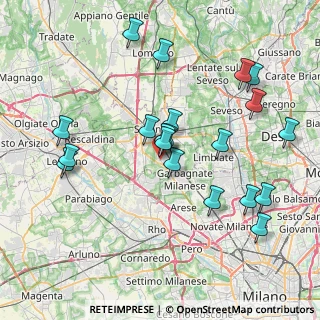 Mappa Via Nazario Sauro, 21042 Caronno Pertusella VA, Italia (7.9675)