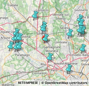 Mappa Via Nazario Sauro, 21042 Caronno Pertusella VA, Italia (9.8425)