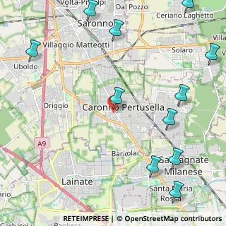 Mappa Via Nazario Sauro, 21042 Caronno Pertusella VA, Italia (3.03727)