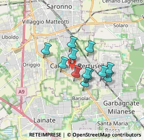 Mappa Via Nazario Sauro, 21042 Caronno Pertusella VA, Italia (1.17583)