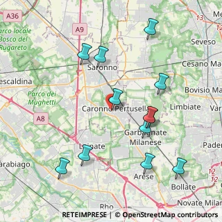 Mappa Via Nazario Sauro, 21042 Caronno Pertusella VA, Italia (4.2875)