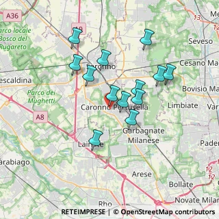 Mappa Via Nazario Sauro, 21042 Caronno Pertusella VA, Italia (3.07)