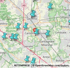 Mappa Via Nazario Sauro, 21042 Caronno Pertusella VA, Italia (5.9015)