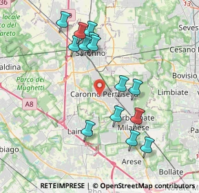 Mappa Via Nazario Sauro, 21042 Caronno Pertusella VA, Italia (3.78786)