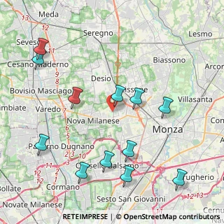 Mappa Via Monte Grappa, 20835 Nova Milanese MB, Italia (4.80667)