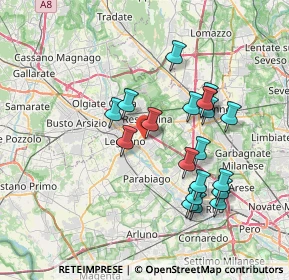 Mappa Via Ludovico Ariosto, 20023 Cerro Maggiore MI, Italia (6.96)