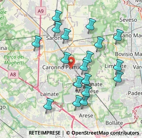 Mappa Vicolo Petrarca, 21042 Caronno Pertusella VA, Italia (3.70222)
