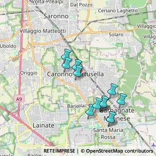 Mappa Via 4 Novembre, 21042 Caronno Pertusella VA, Italia (1.91385)