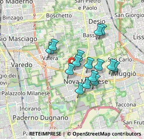 Mappa Via Adige, 20834 Nova Milanese MB, Italia (1.35133)