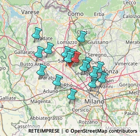 Mappa 21042 Caronno Pertusella VA, Italia (10.20412)