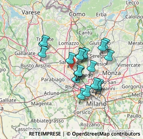 Mappa 21042 Caronno Pertusella VA, Italia (10.4255)