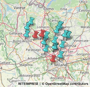 Mappa 21042 Caronno Pertusella VA, Italia (10.4865)