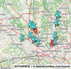 Mappa 21042 Caronno Pertusella VA, Italia (6.65733)