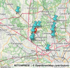 Mappa 21042 Caronno Pertusella VA, Italia (6.15455)