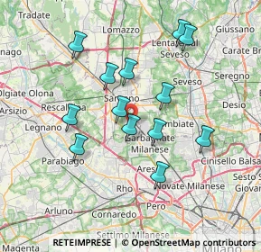 Mappa 21042 Caronno Pertusella VA, Italia (6.6)