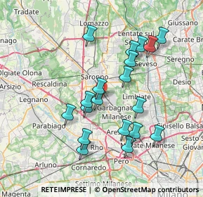 Mappa 21042 Caronno Pertusella VA, Italia (6.90579)