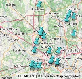 Mappa 21042 Caronno Pertusella VA, Italia (9.0745)