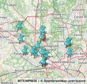 Mappa 21042 Caronno Pertusella VA, Italia (7.00133)