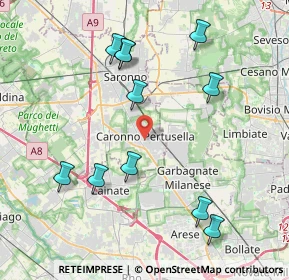 Mappa 21042 Caronno Pertusella VA, Italia (4.30455)
