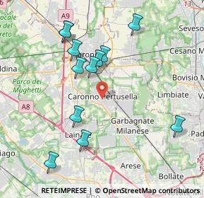 Mappa 21042 Caronno Pertusella VA, Italia (4.05167)