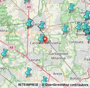 Mappa 21042 Caronno Pertusella VA, Italia (6.223)