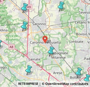 Mappa 21042 Caronno Pertusella VA, Italia (7.29636)