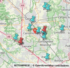 Mappa 21042 Caronno Pertusella VA, Italia (3.59923)