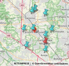 Mappa 21042 Caronno Pertusella VA, Italia (3.65818)