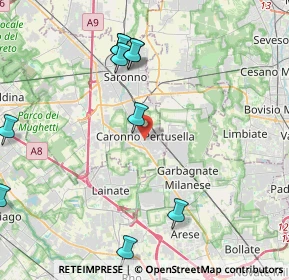 Mappa 21042 Caronno Pertusella VA, Italia (5.89692)