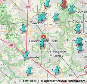 Mappa 21042 Caronno Pertusella VA, Italia (5.06471)