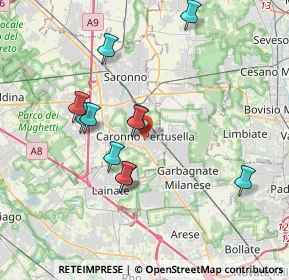 Mappa 21042 Caronno Pertusella VA, Italia (3.40636)