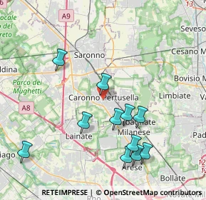 Mappa 21042 Caronno Pertusella VA, Italia (4.07273)