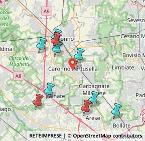 Mappa 21042 Caronno Pertusella VA, Italia (3.88455)
