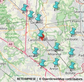 Mappa 21042 Caronno Pertusella VA, Italia (4.695)