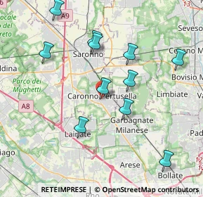 Mappa 21042 Caronno Pertusella VA, Italia (3.94545)