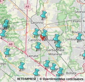Mappa 21042 Caronno Pertusella VA, Italia (5.705)