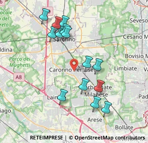 Mappa 21042 Caronno Pertusella VA, Italia (3.77)