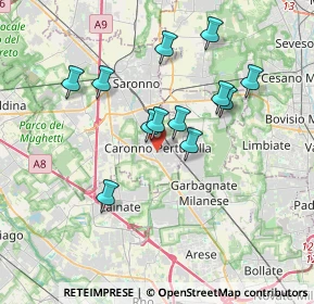 Mappa 21042 Caronno Pertusella VA, Italia (3.22583)