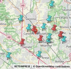 Mappa 21042 Caronno Pertusella VA, Italia (4.0675)