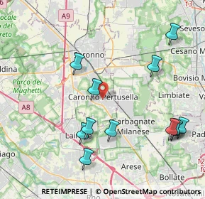 Mappa 21042 Caronno Pertusella VA, Italia (4.5525)